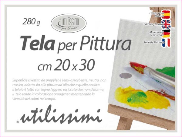 TELA PER PITTURARE 20X30CM BIANCO