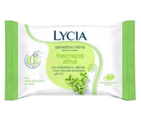 LYCIA SALVIETTINE INTIME 12 PEZZI FRESCHEZZA ATTIVA