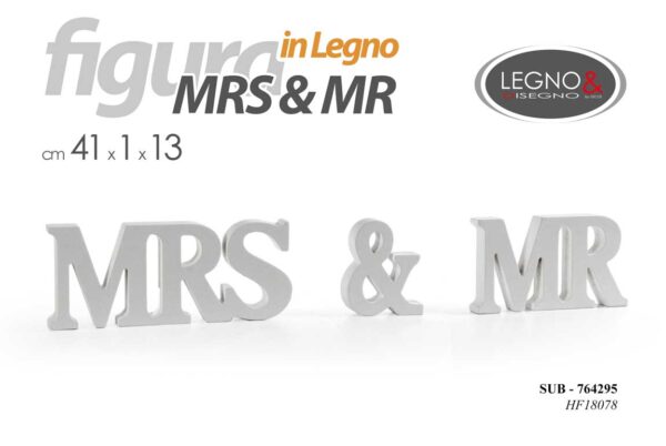 SCRITTA MR&MRS LEG.40*1,2*12CM