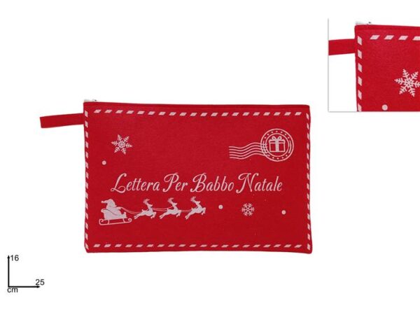 POCHETTE FELTRO LETTERA XMAS