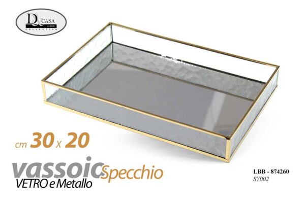 VASSOIO SPECCHIO 30*20CM