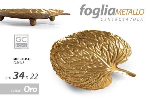 FOGLIA METALLO ORO 26*22CM