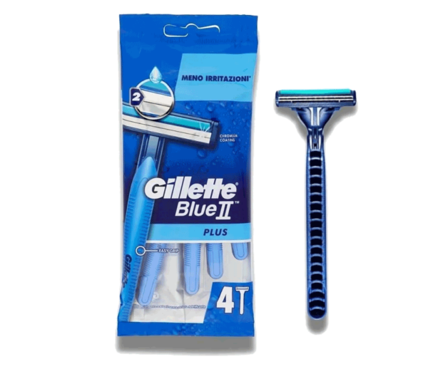 GILLETTE RASOIO BLU II PLUS 4 PEZZI