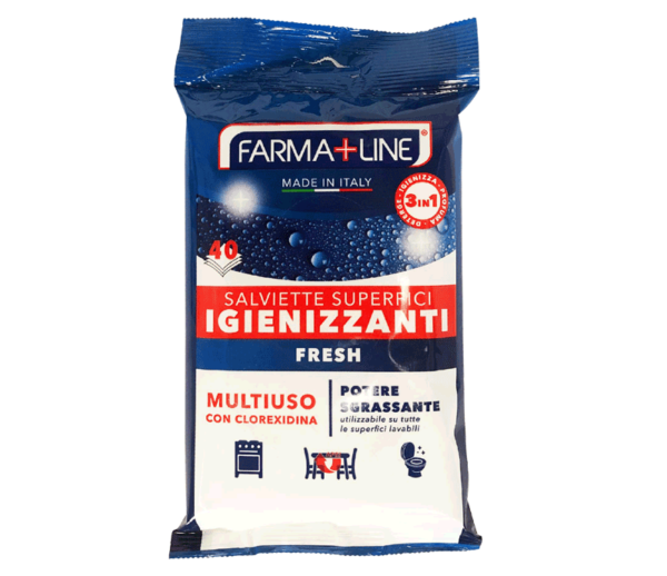 FARMA+LINE SALVIETTINE IGIENIZZANTI SUPERFICI 40 PEZZI