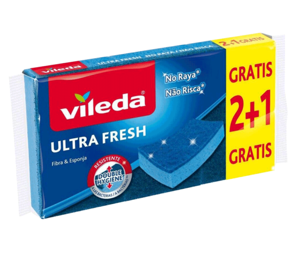 VILEDA SPUGNA ULTRA FRESH BLU 3 PEZZI