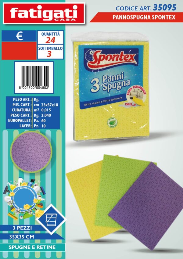 PANNOSPUGNA SPONTEX 3PZ ABRAS.